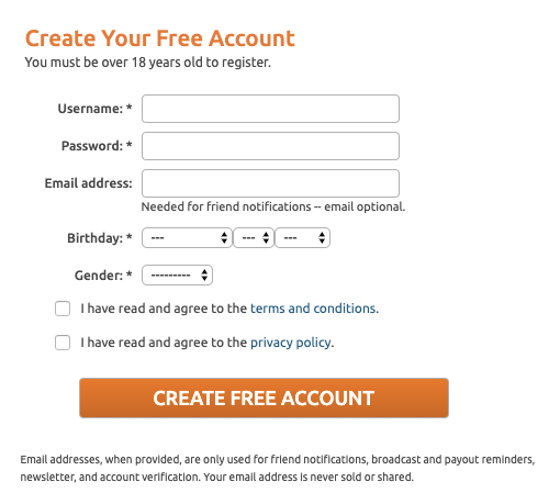 Password chaturbate account Free Chaturbate